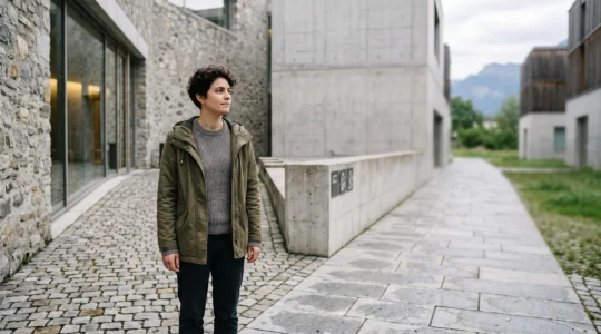 Étudiant regardant un ensemble de chemins qui se séparent, symbolisant le choix stratégique de modules universitaires en Suisse